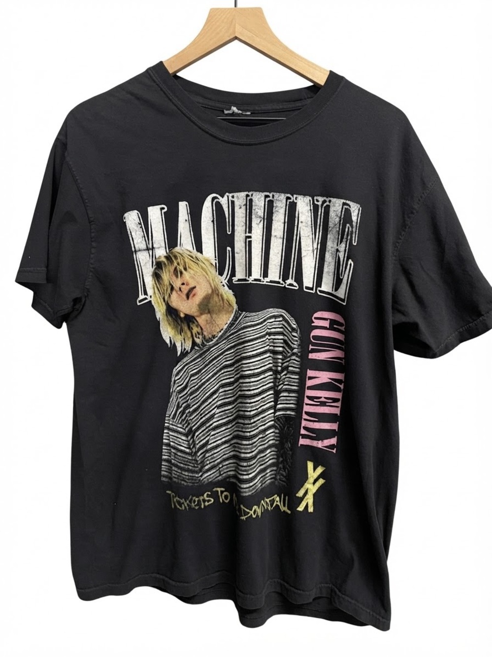 Machine Gun Kelly MGK Tickets to My Downfall Concert T-Shirt Tour Black